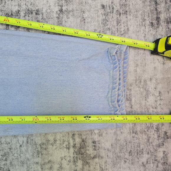 Vintage Lee Jeans Womens 18 Petite Light Wash High Rise Tapered Denim Pants 90s - Picture 13 of 15